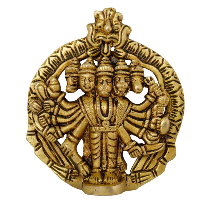 Panchmukhi Hanuman Brass Idol | Deity Idol Exclusive Collection - Image 1