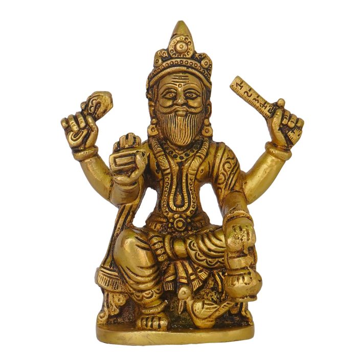 Vishvakarma Brass Idol | Deity Idol Exclusive Collection - Image 1
