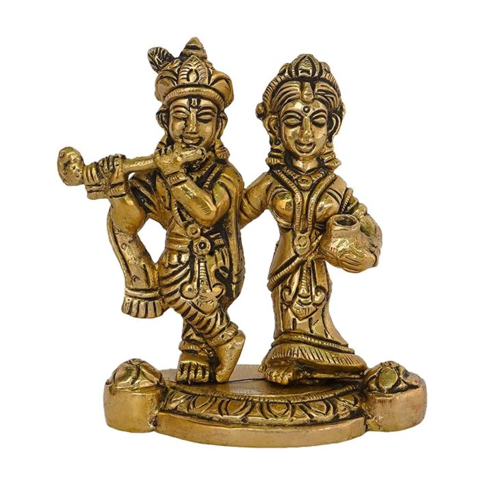 Radha Krishna Brass Idol | Deity Idol Exclusive Collection - Image 1