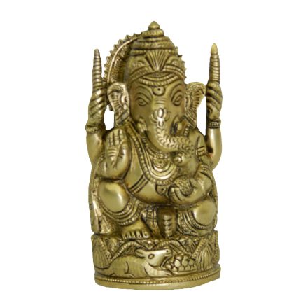 Kamal Ganesha Sitting Brass Idol | Deity Idol Exclusive Collection