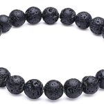 Lava Stone Bracelet for Strength, Balance & Inspiration, 8mm