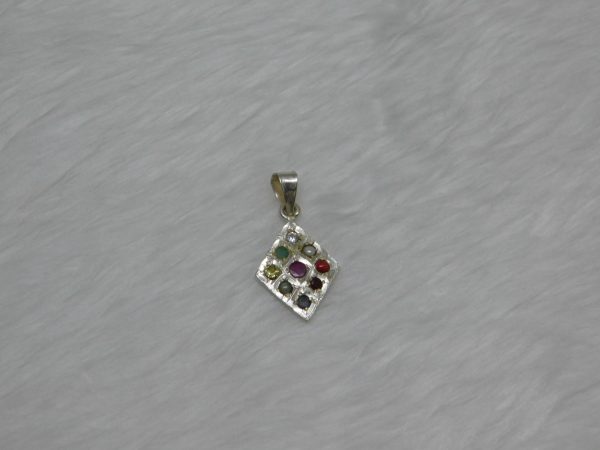 Nine Planets Silver Pendent Diamond Shape Neel Gems Certified - Navgraha - Image 4