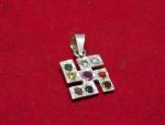 Nine Planets Silver Pendent Swastik Small Neel Gems Certificate - Navgraha - Image 5