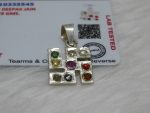 Nine Planets Silver Pendent Swastik Small Neel Gems Certificate - Navgraha