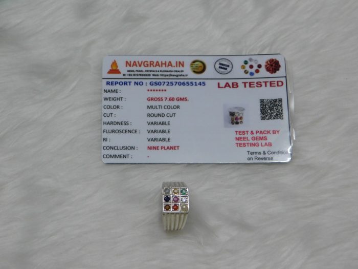 Nine Planets Silver Premium Ring Navgraha Certified - Navgraha - Image 3