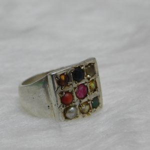 Nine Planets Silver Ring Navgraha Certified - Navgraha