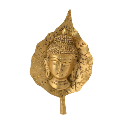 Decorative Hanging Buddha face in Leaf Handicrafts Product  Idol | Deity Idol Exclusive Collection
