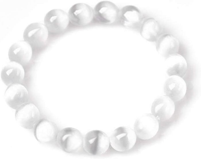 Natural Selenite Bracelet – Promotes Peace, Spiritual Balance & Negative Energy Clearing – Navgraha.in - Image 1