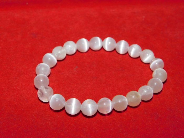Selenite Natural Bracelet 8 MM Navgraha Certified - Navgraha - Image 2