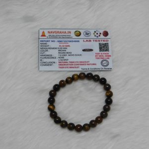 Tiger Eye Natural Bracelet 8 MM Navgraha Certified - Navgraha