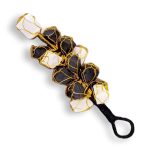 Elegant Tourmaline Selenite Wall Hanging – Protective & Cleansing Crystal Décor for Home and Office – Navgraha.in