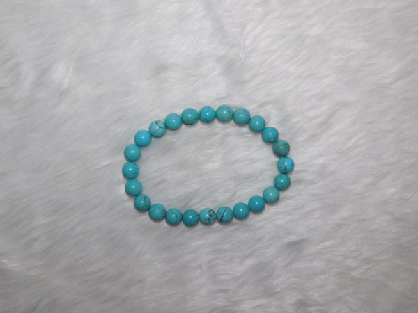 Turquoise Natural Firoza Bracelet 8 MM Navgraha Certified - Navgraha
