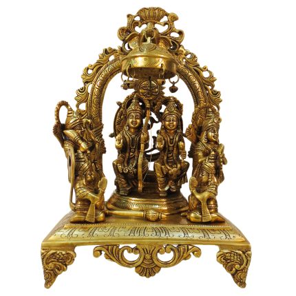 Intricately Designed Brass Ram Darbar Statue 16.5 Inch Idol | Deity Idol Exclusive Collection
