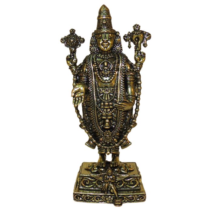 Brass statue of Tirupati Balaji 6 Inch Height Idol | Deity Idol Exclusive Collection - Image 1