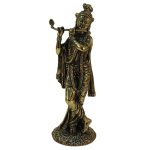 Elegant Brass Krishna Statue – 6 Inch | Authentic Hindu Deity Statue for Sacred Worship