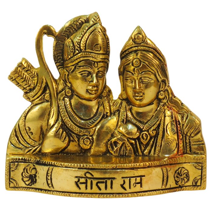 Brass Lord Ram and Sita Idol Indian Brass Craft 4.5 Inch Idol | Deity Idol Exclusive Collection - Image 1