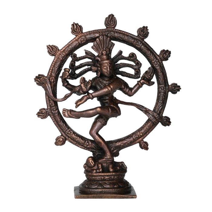 Copper Natraj Statue For Pooja Items Collectible Handicraft 3.4 Inch Idol | Deity Idol Exclusive Collection - Image 1