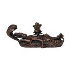 Copper Vishnu Laxmi Resting on Sheshnag Figurine For Handicraft 1.4 Inch &ndash; Traditional Hindu God Statue | Navgraha.in