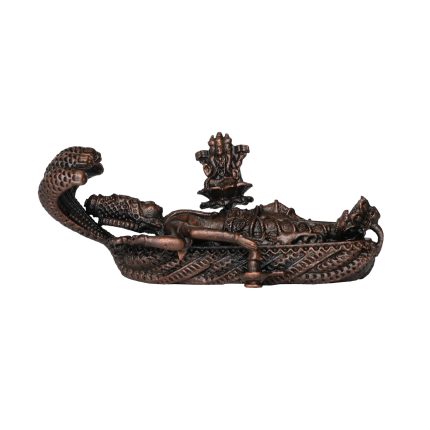 Copper Vishnu Laxmi Resting on Sheshnag Figurine For Handicraft 1.4 Inch Idol | Deity Idol Exclusive Collection