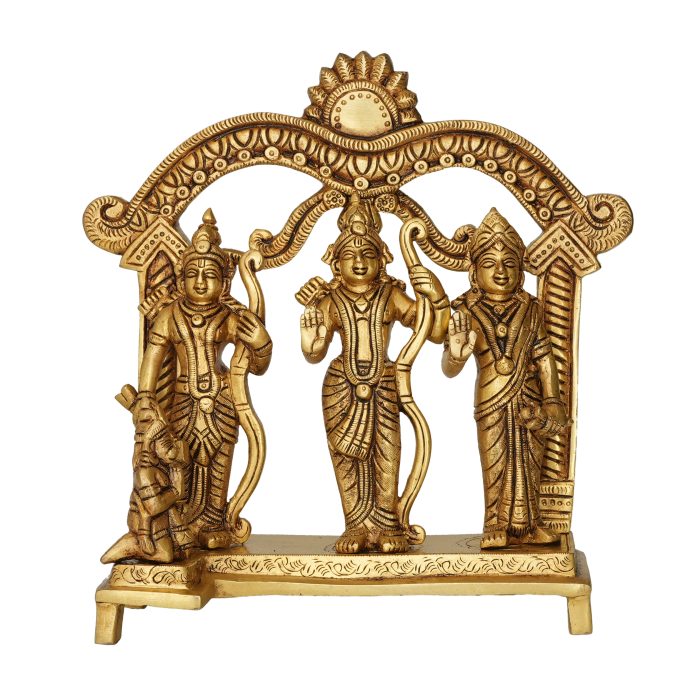 Beautiful Brass Ram Darbar Idol 9.8 Inch Idol | Deity Idol Exclusive Collection - Image 1