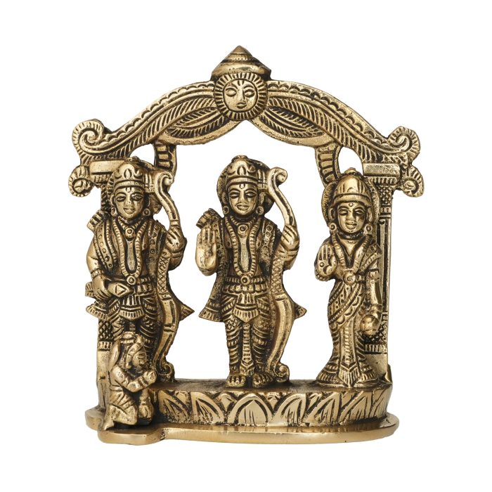 Brass Ram Darbar Idols Super Fine Finish Brass For Handicraft 5 Inch Idol | Deity Idol Exclusive Collection - Image 1