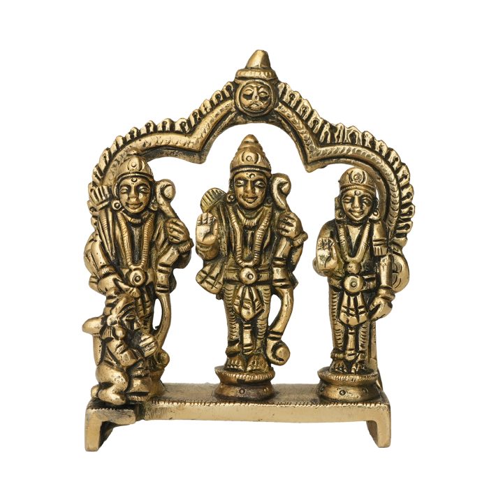 Brass Ram Darbar Idols Super Fine Finish Brass For Handicraft 4.6 Inch Idol | Deity Idol Exclusive Collection - Image 1