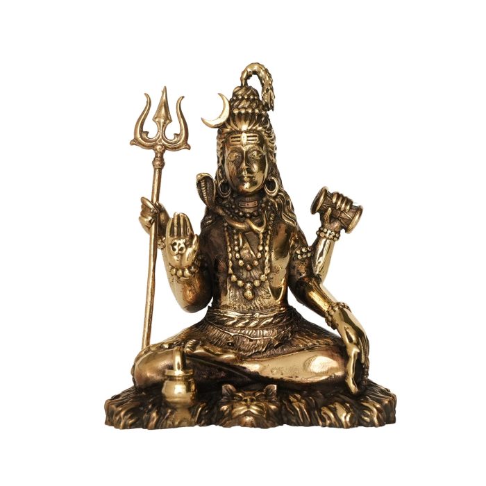 Small Brass God Shiva Figurine 3 Inch Height Idol | Deity Idol Exclusive Collection - Image 1