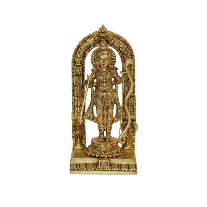 Brass Lord Ram Statue – Divine Home Decor 9.5 Inch Idol | Deity Idol Exclusive Collection - Image 1