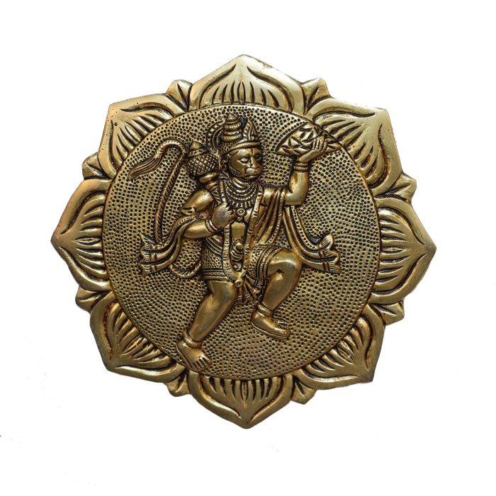 Brass Hanuman Wall Hanging Home Decor 7.2 Inch Height Idol | Deity Idol Exclusive Collection - Image 1