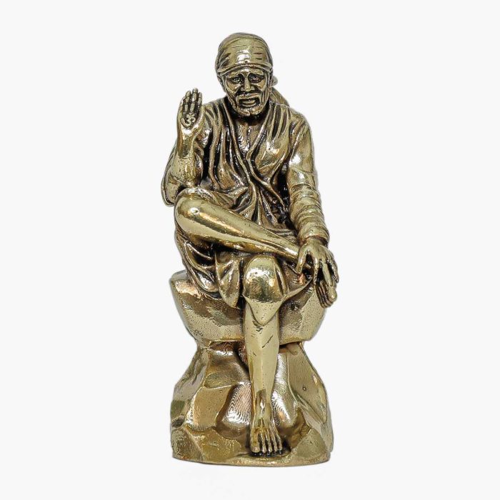 Brass Sai Baba for Collectible Handicraft Art 2 Inch Height Idol | Deity Idol Exclusive Collection - Image 1