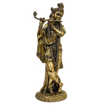 Brass Krishna Collectible Handicraft 9.8 Inch Height Idol | Deity Idol Exclusive Collection