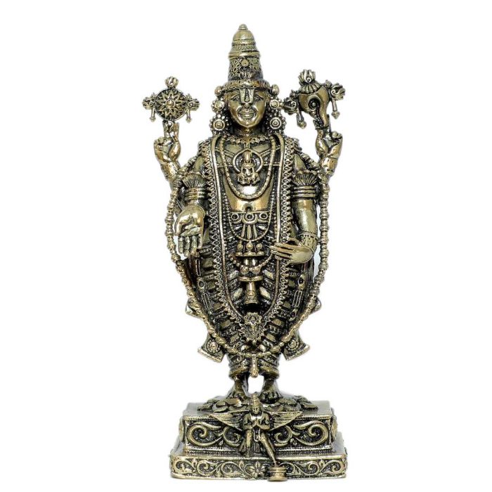 Brass Balaji Statue For Religious Decor 5.8 Inch Height Idol | Deity Idol Exclusive Collection - Image 1