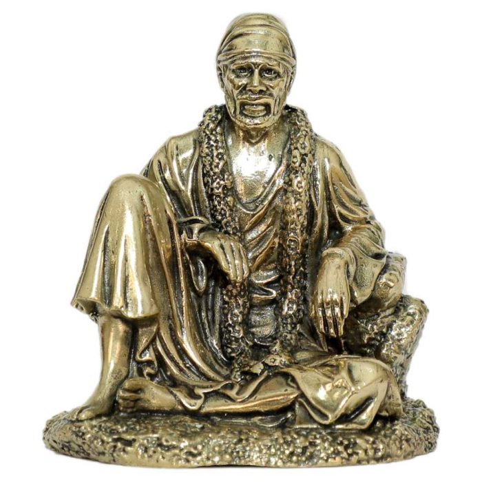 Brass Sai Baba Idol For Religious Decor 3 Inch Height Idol | Deity Idol Exclusive Collection - Image 1