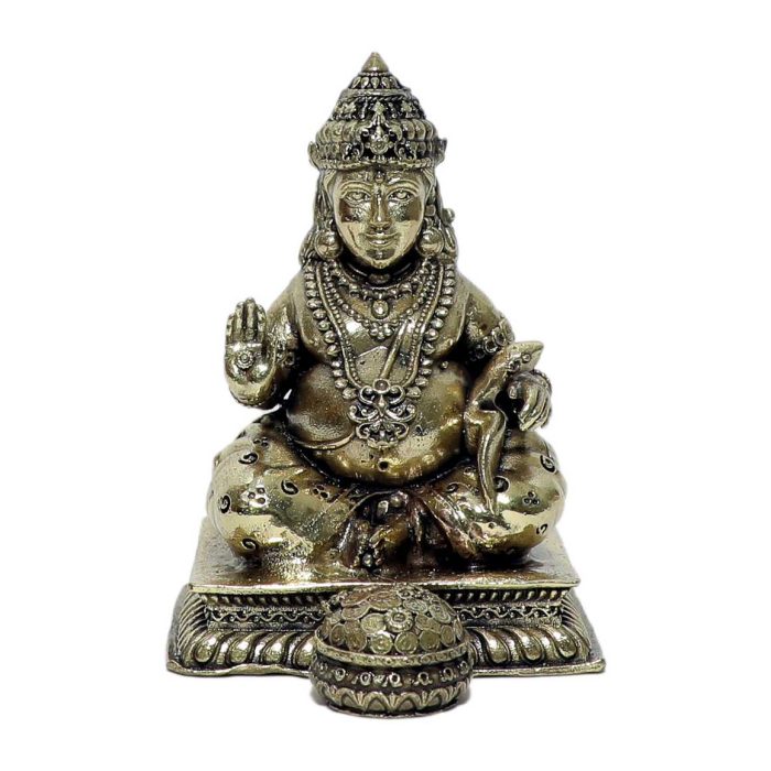 Brass Kuber Figurine for Wealth and Prosperity 3 Inch Idol | Deity Idol Exclusive Collection - Image 1