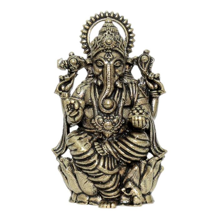 Brass Lord Ganesha Statue Collectible Handicraft 2.4 Inch Height Idol | Deity Idol Exclusive Collection - Image 1