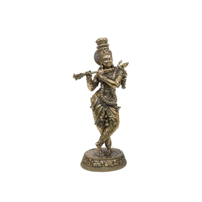 Brass Lord Krishna Idol 6.2 Inch Height Idol | Deity Idol Exclusive Collection - Image 1