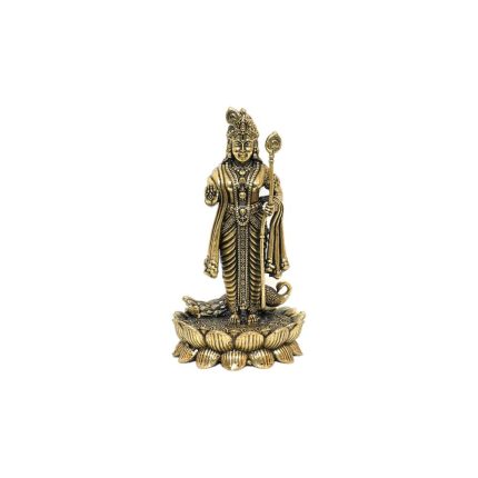 Brass Kartikeya Statue for Décor Home 5.9″ Inch Height Idol | Deity Idol Exclusive Collection