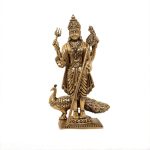 Brass Kartikeya Statue for Décor Home 5.9″ Inch Height Idol | Deity Idol Exclusive Collection