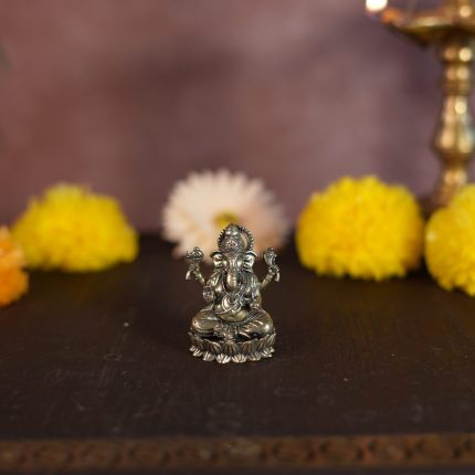 Brass Lord Ganesha Idol – Handcrafted Brass Statue 3.8″ Inch Idol | Deity Idol Exclusive Collection