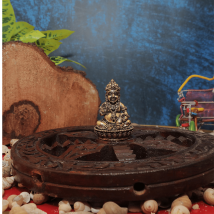 Brass Kuber Figurine for Wealth and Prosperity 1.8″ Inch Height Idol | Deity Idol Exclusive Collection