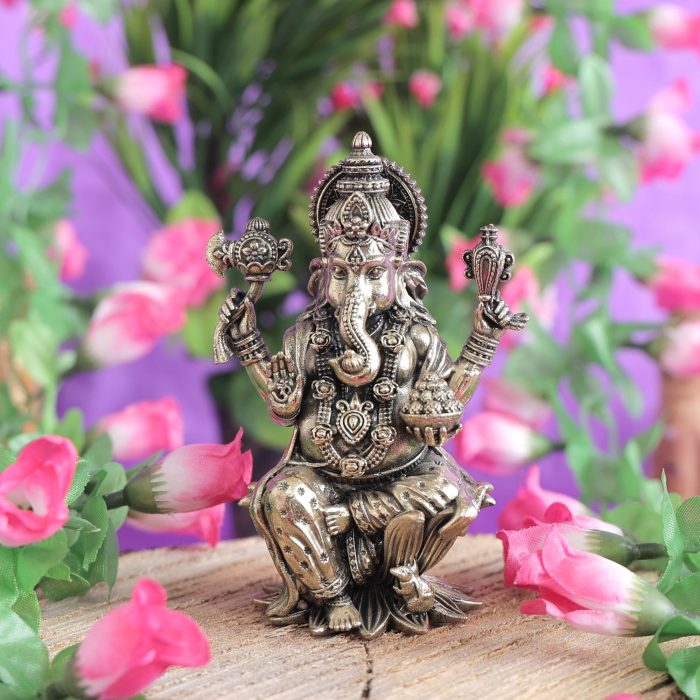 Brass Ganesha Idol – 4 Inch Idol | Deity Idol Exclusive Collection - Image 1