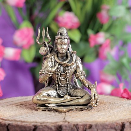 Brass Miniature Lord Shiva Statue – 2.7 Inch Idol | Deity Idol Exclusive Collection