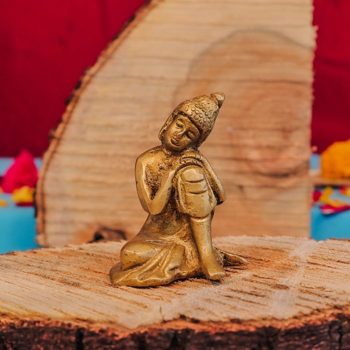 Brass Buddha Statue Home Decor 2.2 ” Inch Height Idol | Deity Idol Exclusive Collection - Image 1