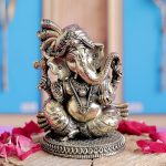 Brass Ganesha – 4 Inch for Home Temple & Gifting Idol | Deity Idol Exclusive Collection