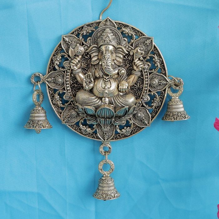 Brass Ganesha Wall Hanging Bell – 7 Inch Idol | Deity Idol Exclusive Collection - Image 1