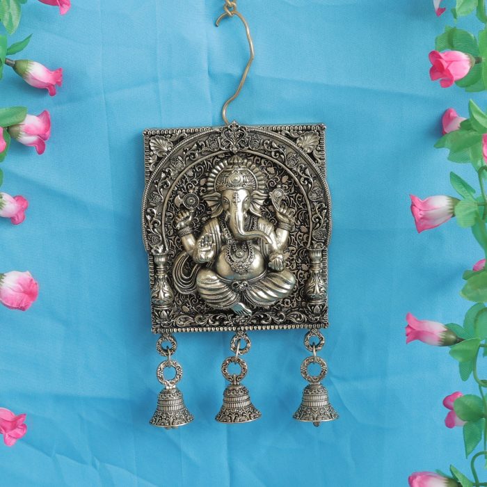 Brass Ganesha Wall Hanging Bell – 7 Inch Idol | Deity Idol Exclusive Collection - Image 1