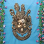 Religious Brass Shrinathji Wall Hanging For Home Temple Decor 17.5 Inch Height | Authentic Hindu Deity Statue for Divine Blessings