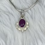 Natural Ruby Silver Pendant | Approx 3.5 Carat | Certified 925 Sterling Silver Jewelry – Navgraha.in - Image 3