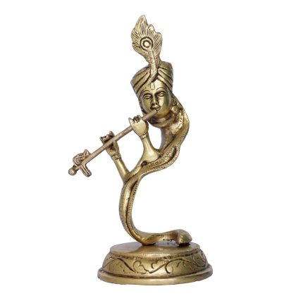 Brass Krishna Statue Brass For Pooja Items Collectible Handicraft 8.5 Inch Idol | Deity Idol Exclusive Collection