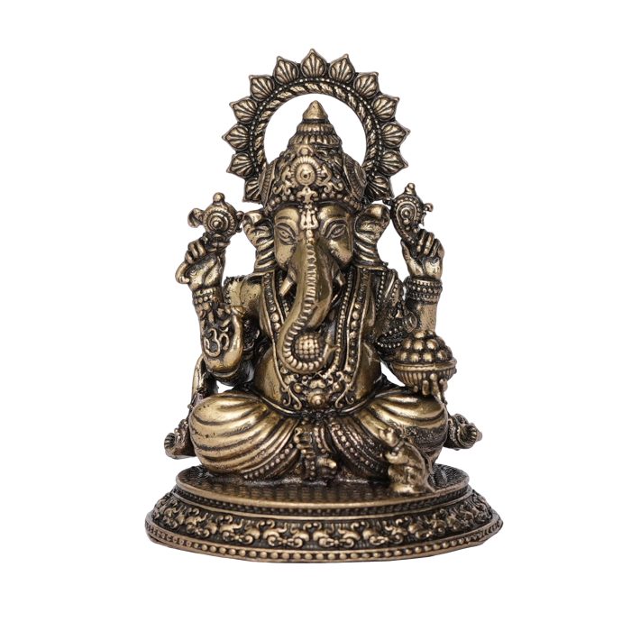 Ganesh Idol made from Brass 3.8 inch – Fine Finished Idol | Deity Idol Exclusive Collection - Image 1